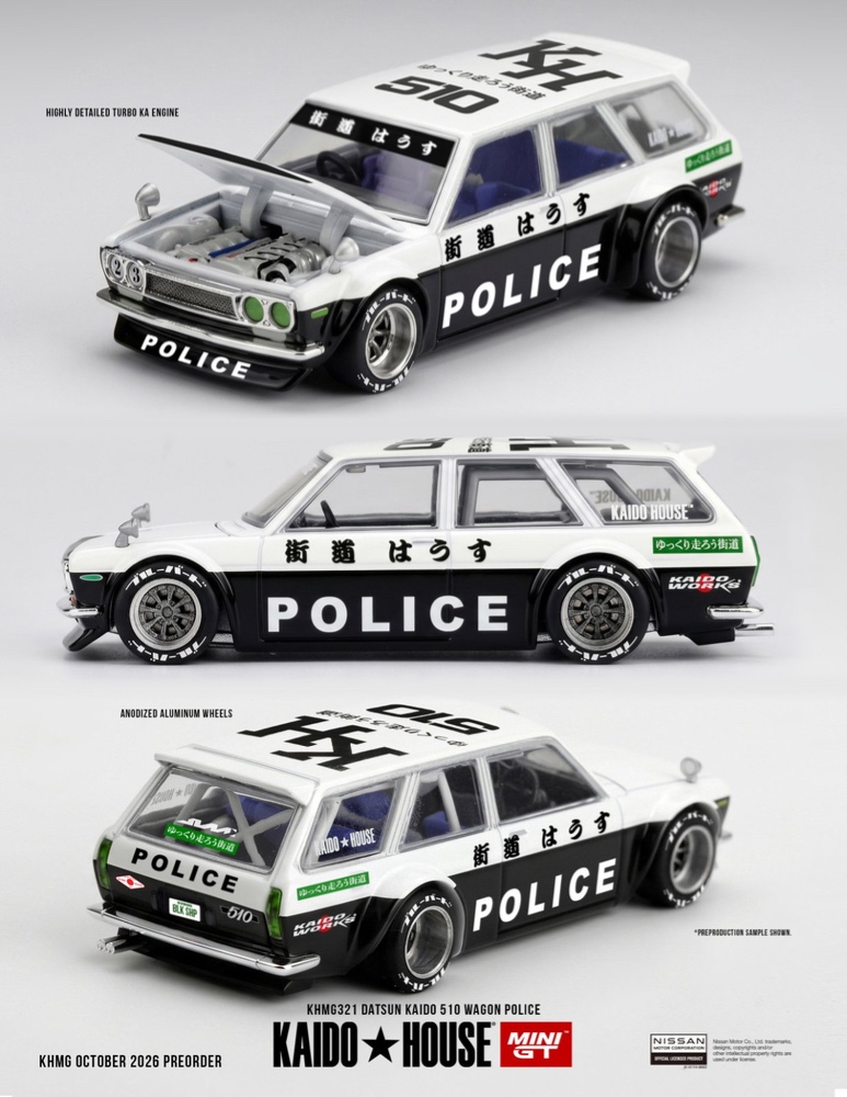Pré Venda - Kaido House Datsun KAIDO 510 Wagon Police #321